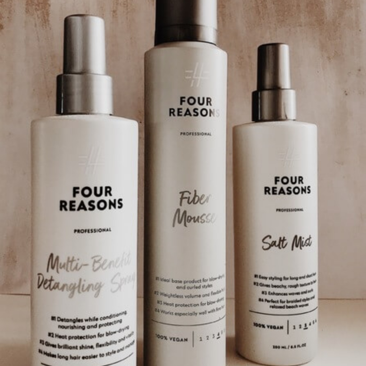 frn7 Набор стайлинга для натуральных небрежных локонов Multi Benefit Detangling Spray + Fiber Mousse + Salt Mist — изображение 1