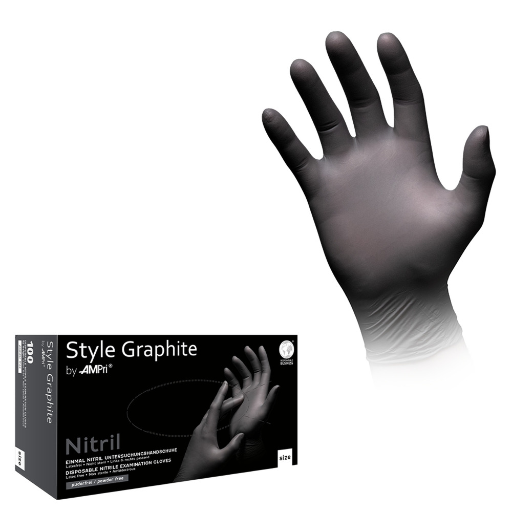 gloves_graphite Перчатки Ampri Style Graphite нитриловые, размер S,M,L,XS — изображение 1